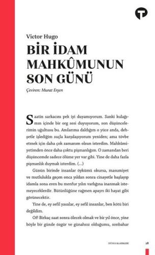 Bir İdam Mahkumunun Son Günü | Kitap Ambarı