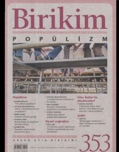 Birikim Aylık Sosyalist ve Kültür Dergisi Sayı : 353