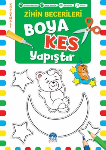 Boya Kes Yapıştır - Zihin Becerileri 6 Yaş | Kitap Ambarı