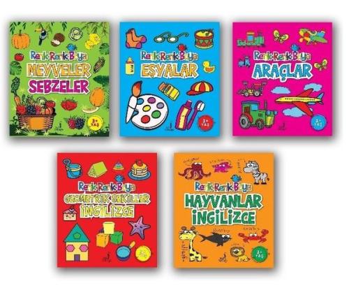 Boyama Kitabı Renk Renk Boyama Seti - 5 Kitap Takım
