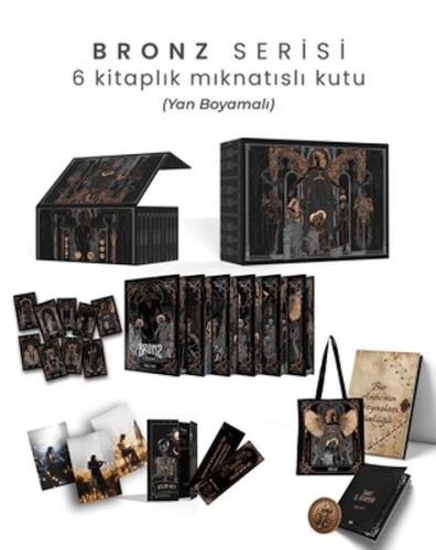 Bronz Serisi Seti - 6 Kitaplık Mıknatıslı Kutu - Yan Boyamalı (Ciltli)