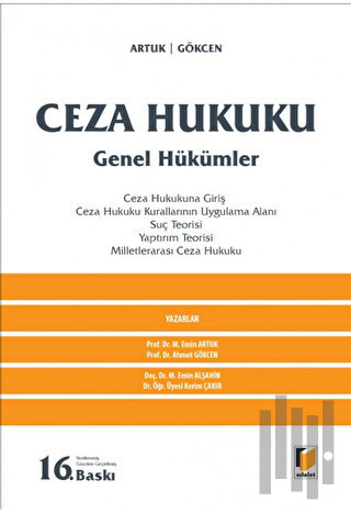 Ceza Hukuku Genel Hükümler (Ciltli)