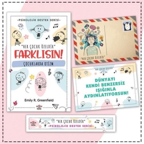 Çocuklarda Otizm - Kartpostal ve Ayraç - Çocuklar İçin Psikolojik Destek Serisi