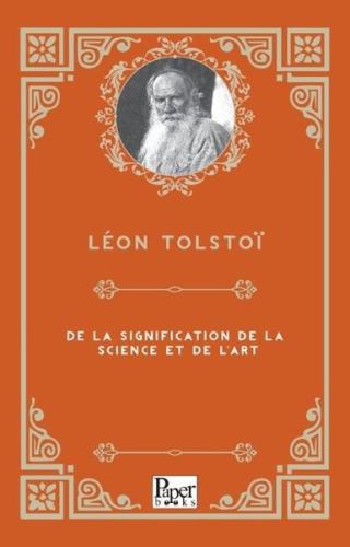 De La Signification De La Science Et De L'art | Kitap Ambarı