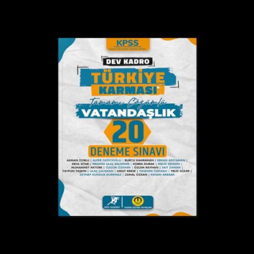 Dev kadro Vatandaşlık 20 Deneme Sınavı | Kitap Ambarı