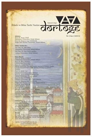Dörtöğe Felsefe ve Bilim Tarihi Yazıları Hakemli Dergi Yıl: 4 Sayı: 8