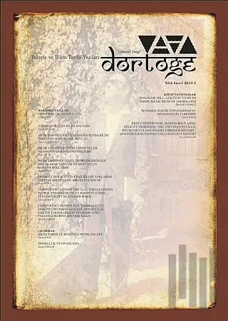 Dörtöğe Felsefe ve Bilim Tarihi Yazıları Hakemli Dergisi Yıl: 2 Sayı: 3