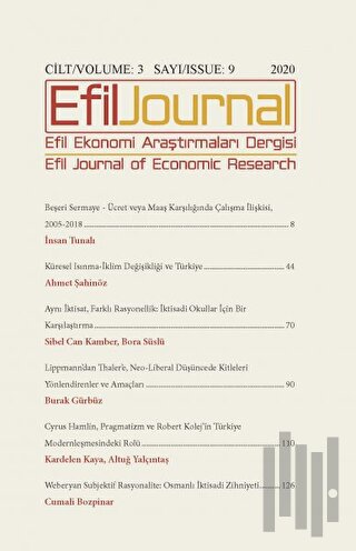 Efil Ekonomi Araştırmaları Dergisi Cilt: 3 Sayı: 9 2020