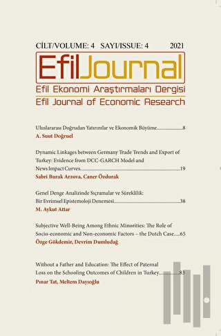 Efil Ekonomi Araştırmaları Dergisi Cilt: 4 Sayı: 4 - 2021