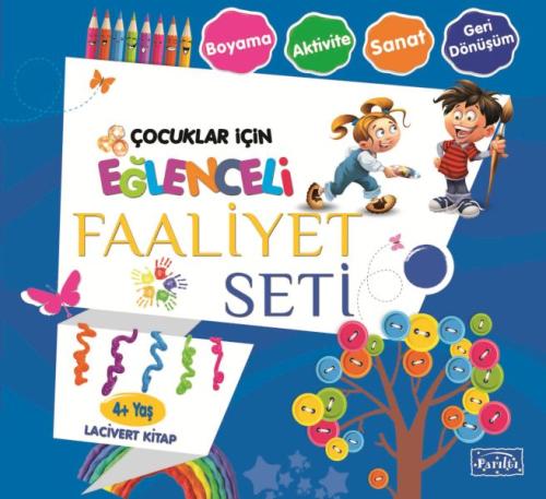 Eğlenceli Faaliyet Seti - Lacivert Kitap - 4+ Yaş | Kitap Ambarı