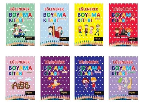 Eğlenerek Boyama Seti-8 Kitap Takım | Kitap Ambarı