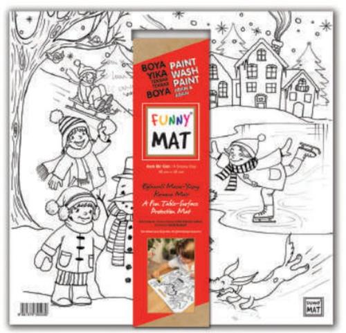 Funny Mat - Karlı Bir Gün 40x40cm | Kitap Ambarı