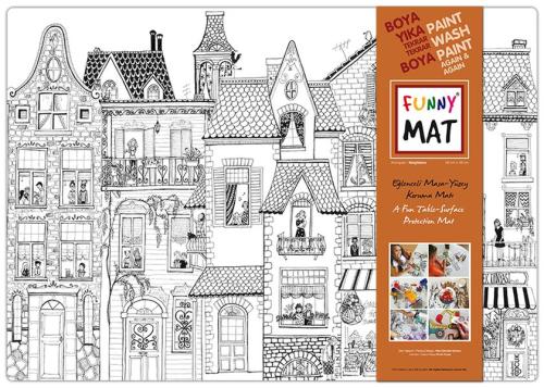 Funny Mat - Komşular (Büyük Boy) - 68x48cm | Kitap Ambarı