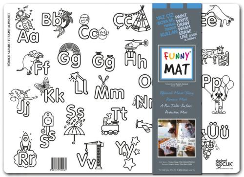 Funny Mat - Türkçe Alfabe 33,5x48cm | Kitap Ambarı