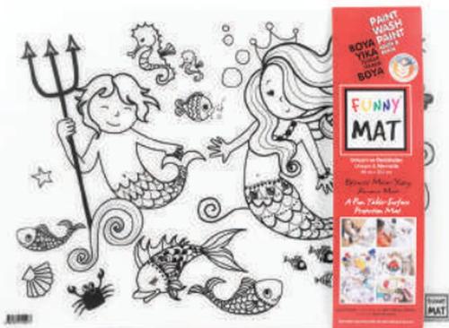 Funny Mat - Unıcorn Ve Deniz Kızı 33,5 x 48 cm | Kitap Ambarı