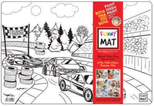 Funny Mat - Yarış Arabaları 33,5x48cm | Kitap Ambarı