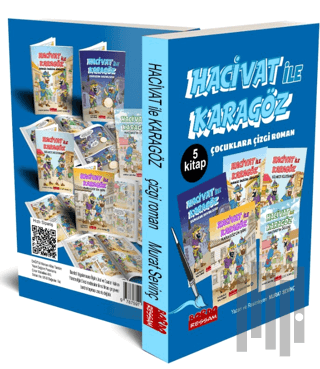 Hacivat İle Karagöz Çizgi Roman Seti 5 Kitap (1.ve 2. Sınıflara - 6+Ya