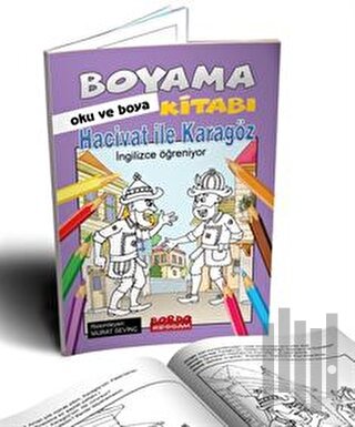 Hacivat İle Karagöz İngilizce Öğreniyor Oku ve Boya | Kitap Ambarı