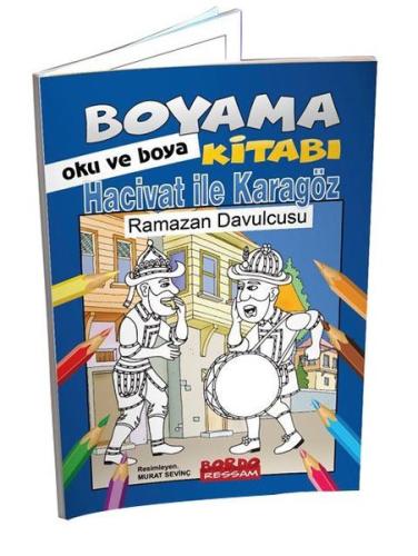 Hacivat ile Karagöz Ramazan Davucusu - Boyama Kitabı Oku ve Boya | Kit
