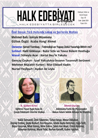 Halk Edebiyatı Dergisi Sayı: 58 Ocak - Şubat 2024