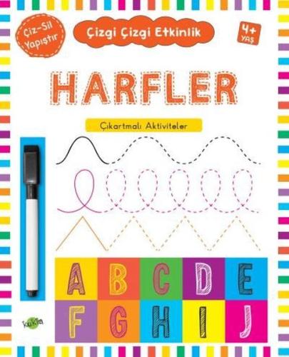 Harer Çıkartmalı Aktiviteler 4 Yaş Çizgi Çizgi Etkinlik