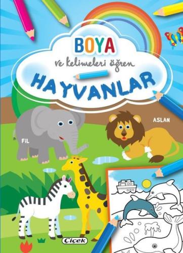 Hayvanlar - Boya ve Kelimeleri Öğren | Kitap Ambarı