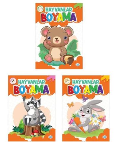 Hayvanlar Boyama Kitabı (3 Kitap) | Kitap Ambarı