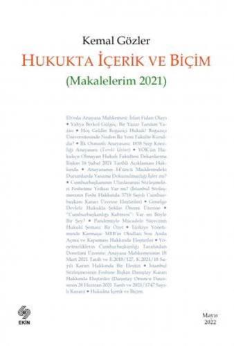 Hukukta İçerik ve Biçim - Makalelerim 2021 | Kitap Ambarı