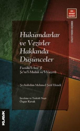 Hükümdarlar ve Vezirler Hakkında Düşünceler - Fusulü'l-Ara' fi Şe'nil-Mülük ve'l-Vüzera - İslam Medeniyeti Araştırmaları