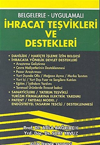 İhracat Teşvikleri ve Destekleri Belgelerle - Uygulamalı | Kitap Ambar