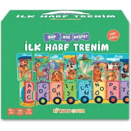 İlk Harf Trenim - Cırt Cırtlı Yapboz ve Kitap Seti | Kitap Ambarı