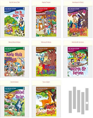 İlkokuma Kitapları Seti (8 Kitap Takım - El Yazılı)