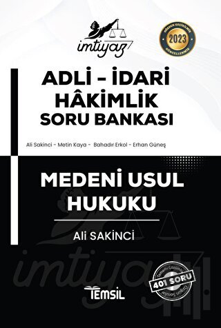 İmtiyaz Adli-İdari Hakimlik Medeni Usul Hukuku Soru Bankası