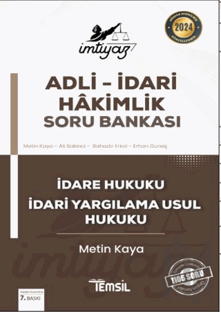 İmtiyaz Adli İdari Hakimlik Soru Bankası İdare Hukuku ve İdari Yargılama Usul Hukuku