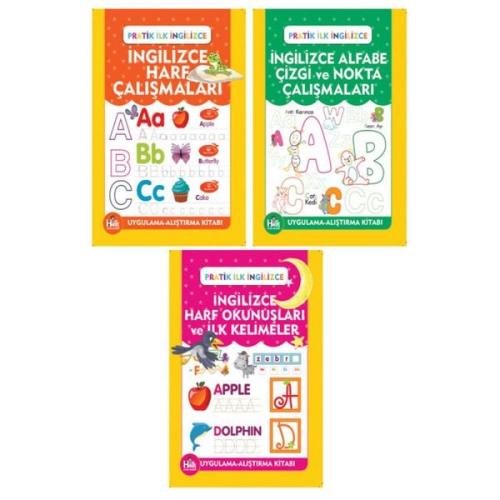 İngilizce Etkinlikler ve Harf Çalışmaları Seti - 3 Kitap Takım | Kitap