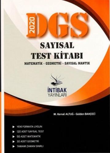 İntibak 2020 DGS Sayısal Test Kitabı Matematik-Geometri Sayısal Mantık (Yeni)
