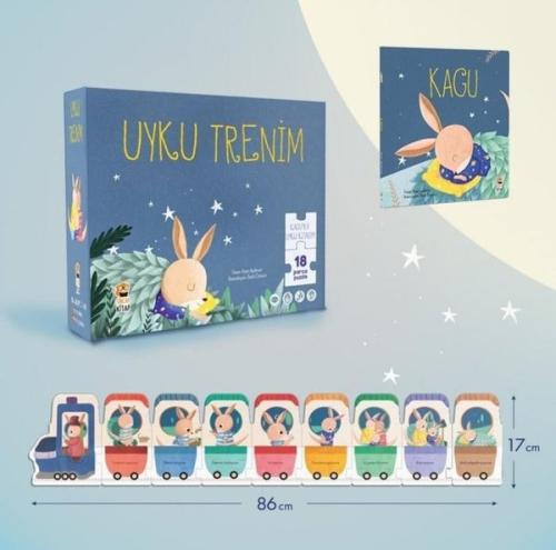 Kagu - Uyku Trenim 18 Parça Puzzle ve Kitap (Ciltli) | Kitap Ambarı