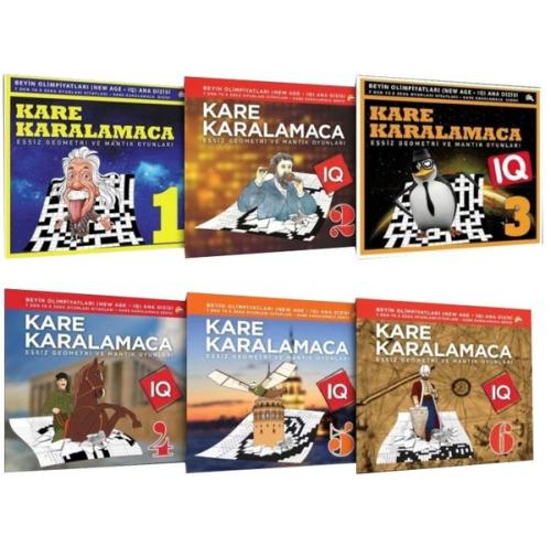 Kare Karalamaca Seti 1 - 7'den 70'e Akıl ve Mantık Oyunları - 6 Kitap 