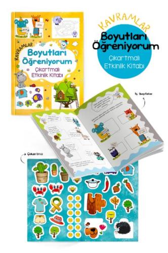 Kavramlar - Boyutları Öğreniyorum Çıkartmalı Etkinlik Kitabı 3 + Yaş