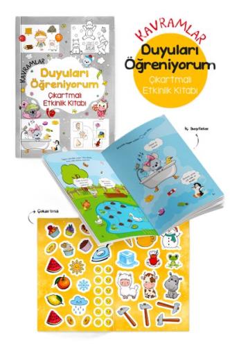 Kavramlar - Duyuları Öğreniyorum Çıkartmalı Etkinlik Kitabı 3 + Yaş