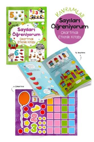 Kavramlar - Sayıları Öğreniyorum Çıkartmalı Etkinlik Kitabı 3 + Yaş
