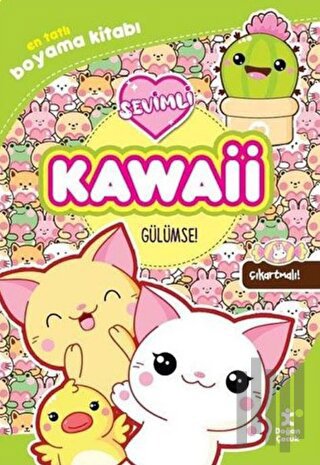 Kawaii Gülümse - En Tatlı Çıkartmalı Boyama Kitabı | Kitap Ambarı