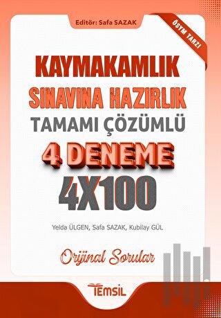 Kaymakamlık Sınavına Hazırlık Tamamı Çözümlü 4 Deneme