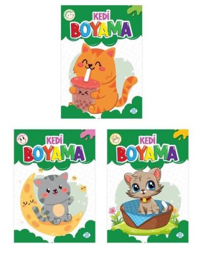 Kedi Boyama Seti (3 Kitap) | Kitap Ambarı