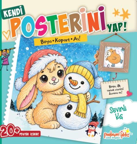 Kendi Posterini Yap! Boya Kopart As! Sevimli Kış | Kitap Ambarı