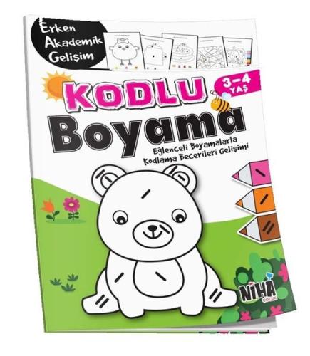 Kodlu Boyama 3 - 4 Yaş | Kitap Ambarı