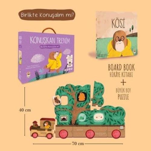Kösi - Konuşkan Trenim Puzzle ve Kitap (Ciltli) | Kitap Ambarı