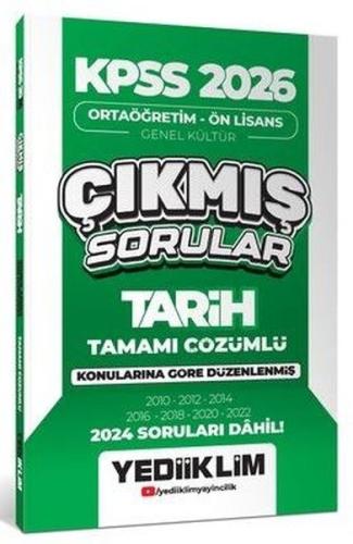 KPSS 2026 Ortaöğretim - Önlisans Tarih Konularına Göre Çıkmış Sorular 2024 Soruları Dahil