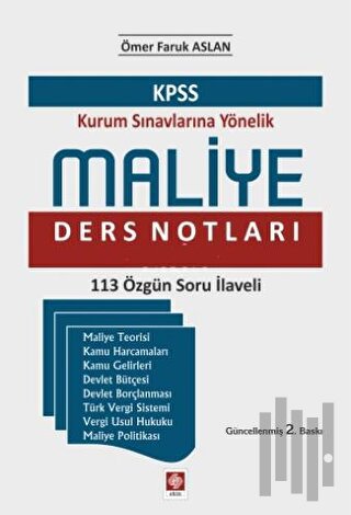 KPSS Kurum Sınavlarına Yönelik Maliye Ders Notları