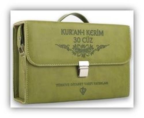 Kur'an-ı Kerim Orta Boy 30 Cüz Yeşil Çanta Kare Kodlu (Ciltli) | Kitap